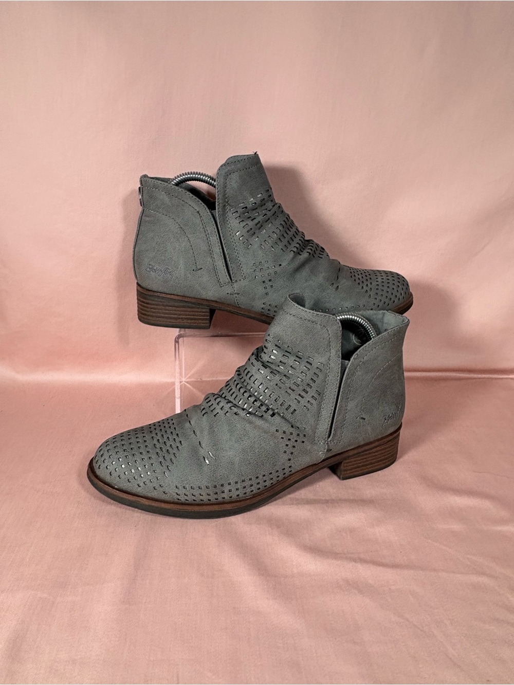 Blowfish Malibu Venom Gray Vegan Women's Booties Size 10